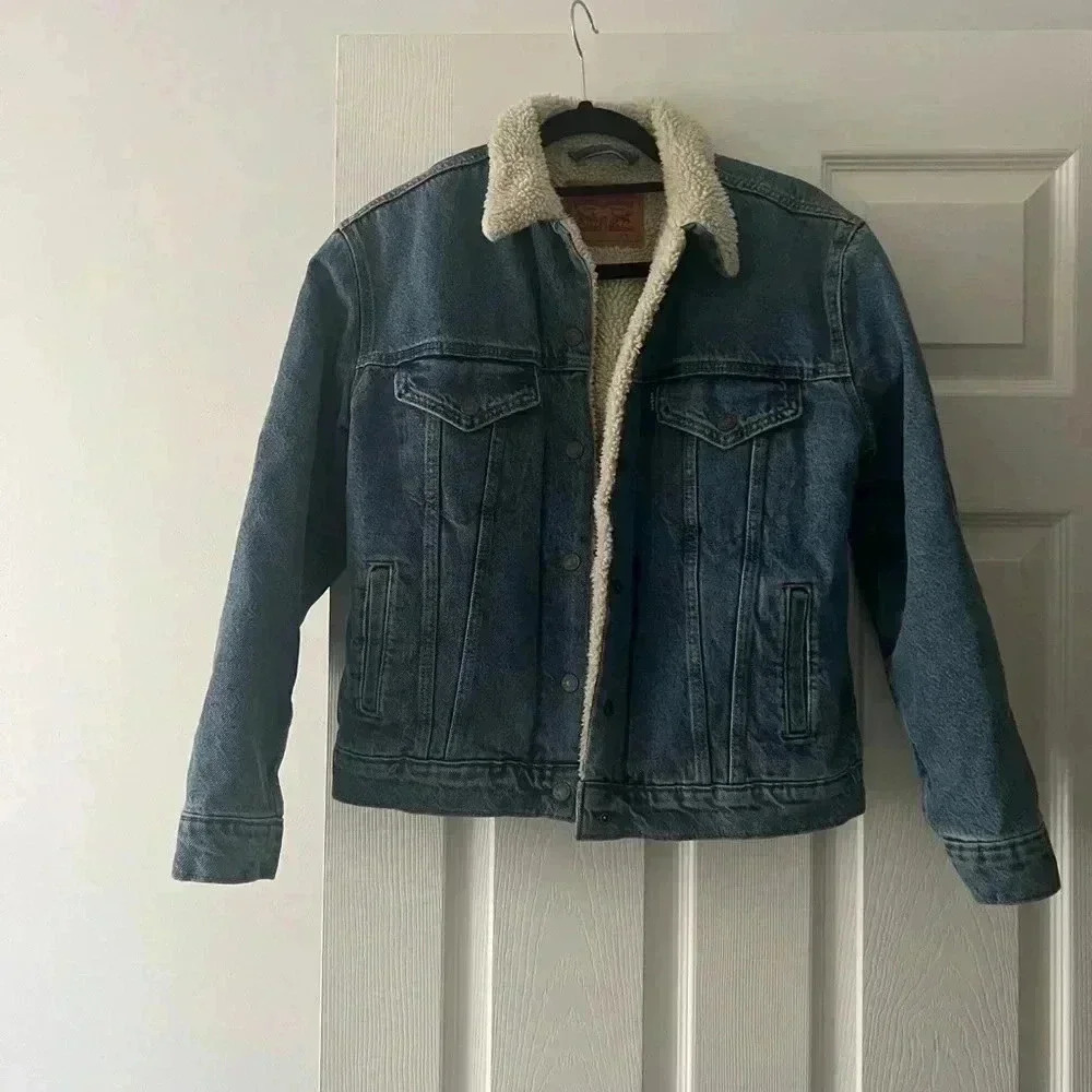 Levi Shearling Jacket Denim​​​​​​​​​​​​​​